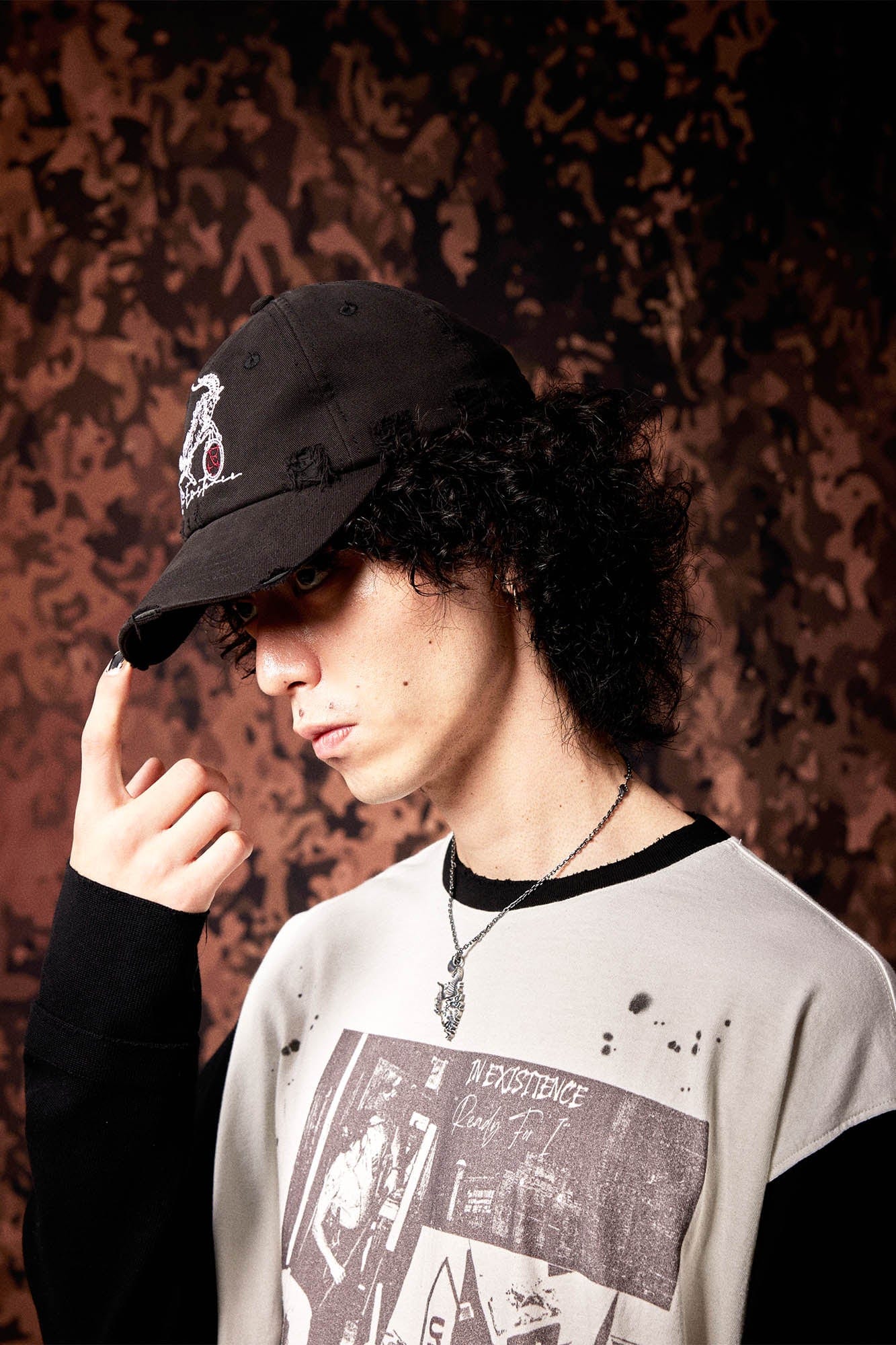 IN EXISTENCE The GOAT Washed Distressed Embroidered Cap