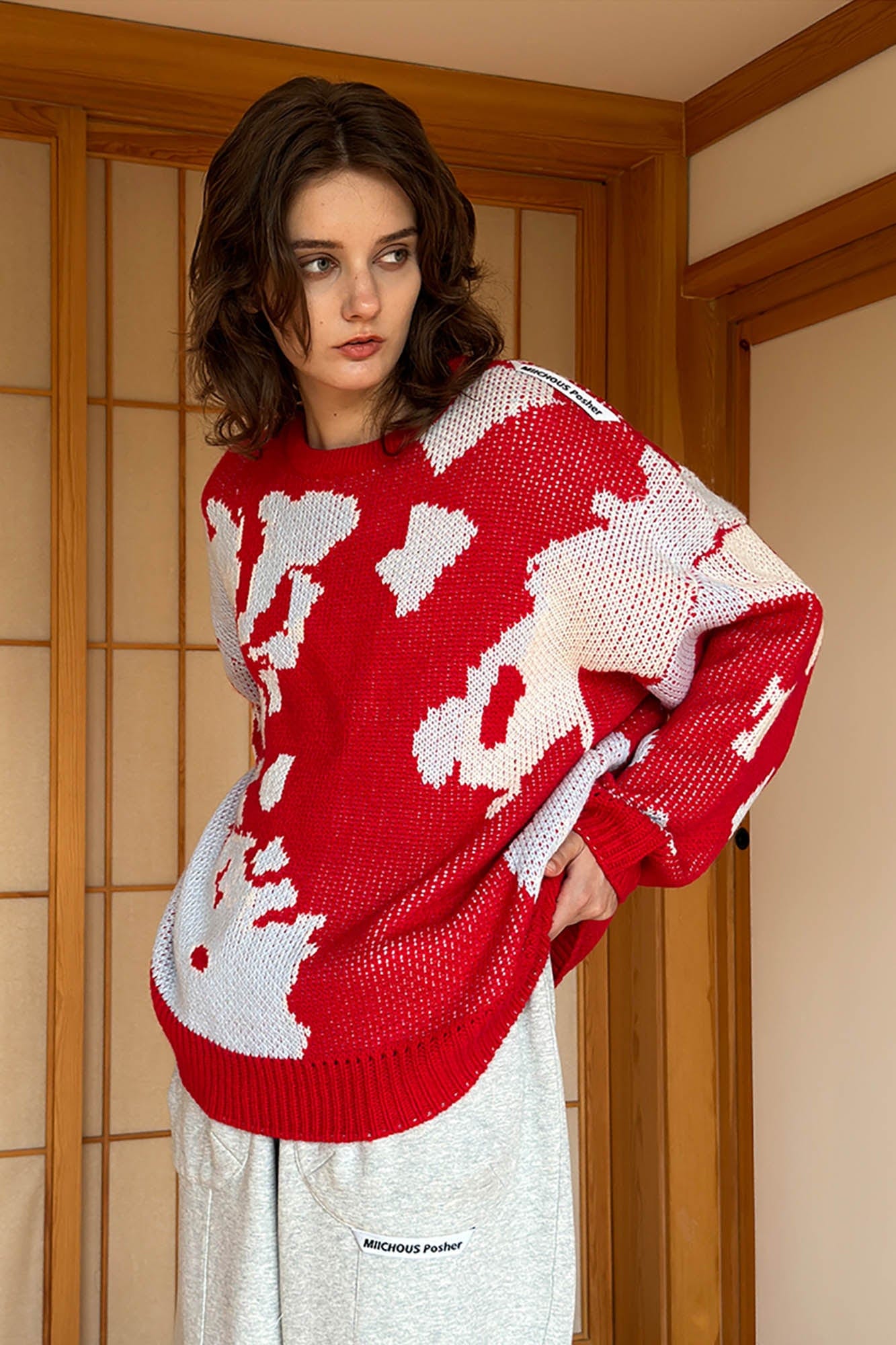 MIICHOUS Annan Lake Abstract Crewneck Sweater