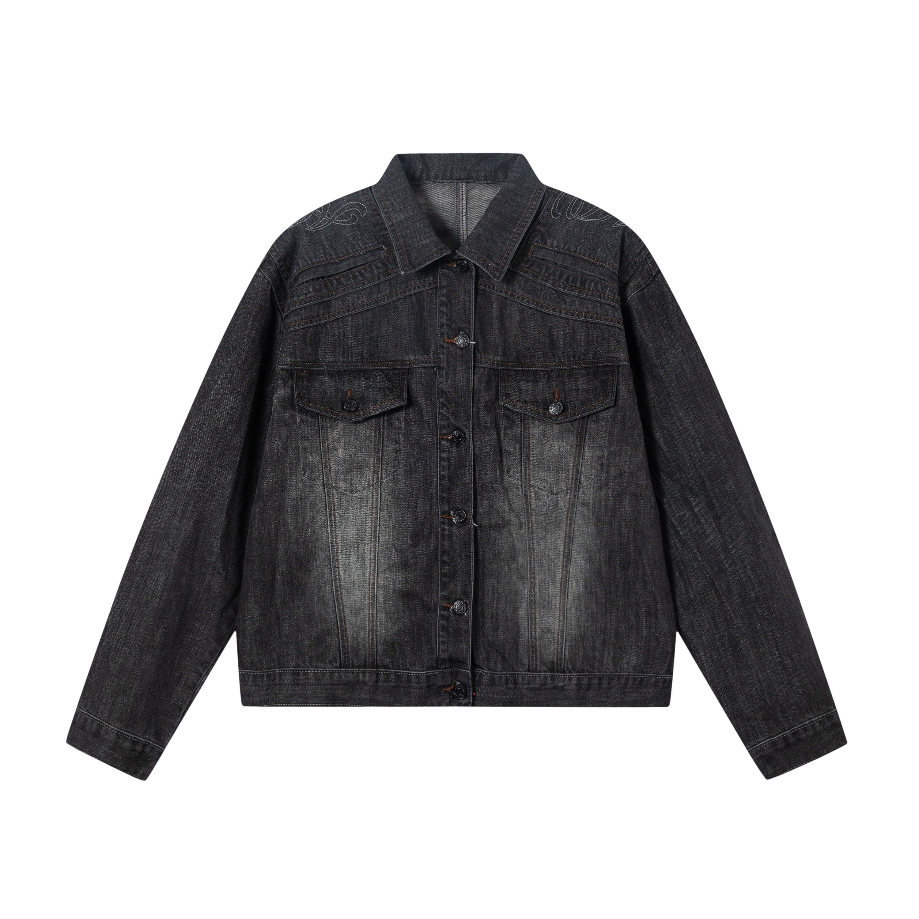 ARTIFICIAL WORLD Deconstructed Faded Denim Jacket