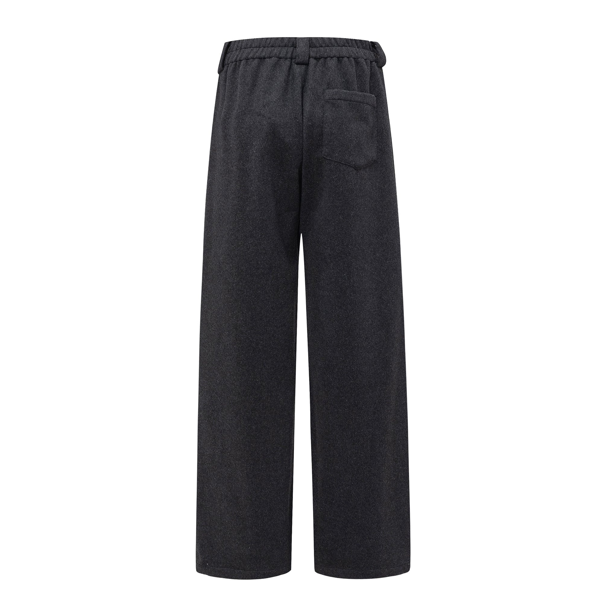 ARTIFICIAL WORLD Asymmetrical Overlay Wool Wide-Leg Pants