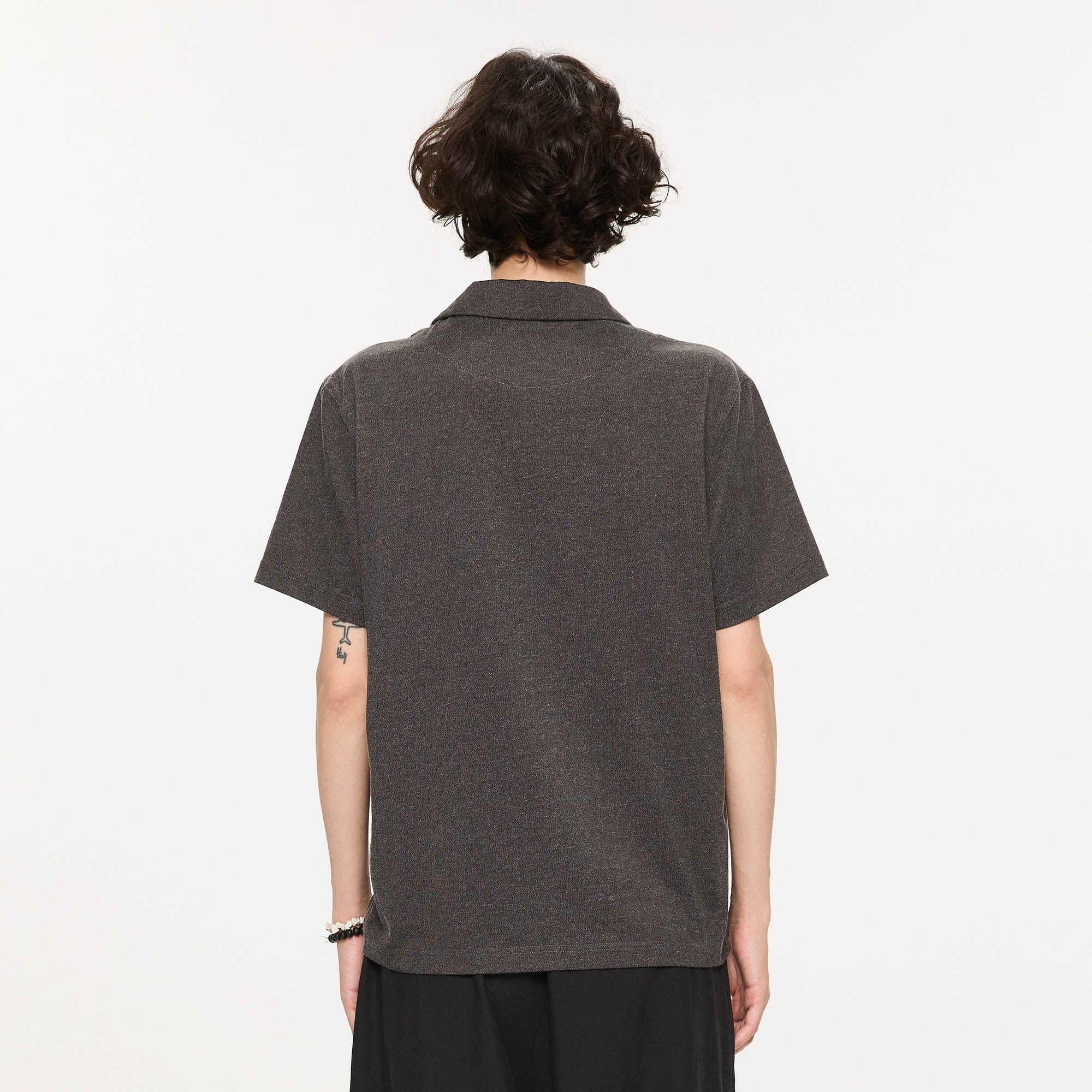 KREATE Layered Fair Isle Pocket Polo T-Shirt