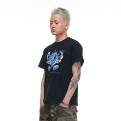 PHANTOMHUNTER Cartoon Eyeball Graphic Embroidered T-Shirt