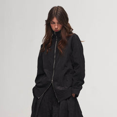ILNya Nieternite Nifutur Crinkled Hooded Dual-Zipper Jacket