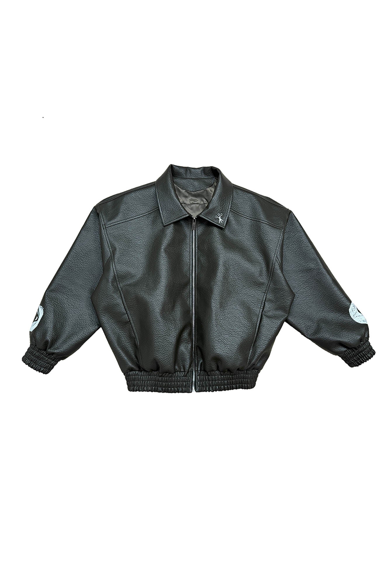 RICHILL My Smile is A Rifle Faux Leather Jacket