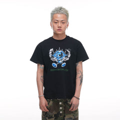 PHANTOMHUNTER Cartoon Eyeball Graphic Embroidered T-Shirt