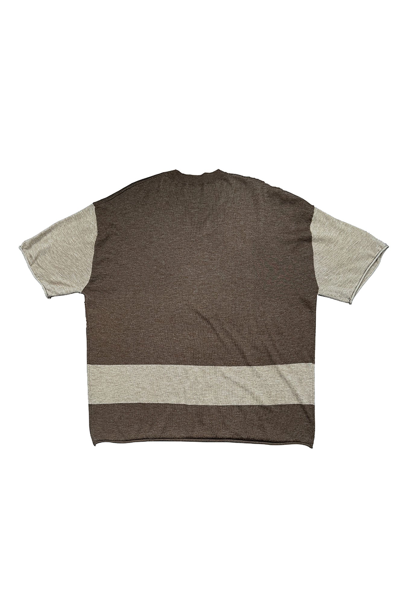 RICHILL Contrast Wool-Blended V-Neck T-Shirt