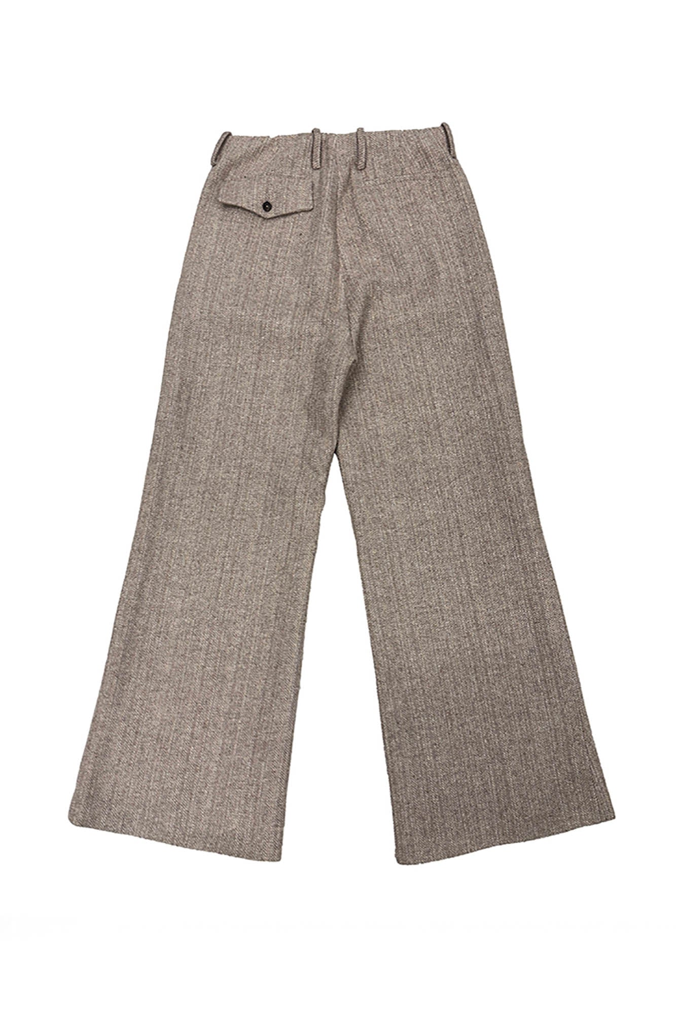 RICHILL Herringbone Hebrew Embroidery Wool-Blended Trousers