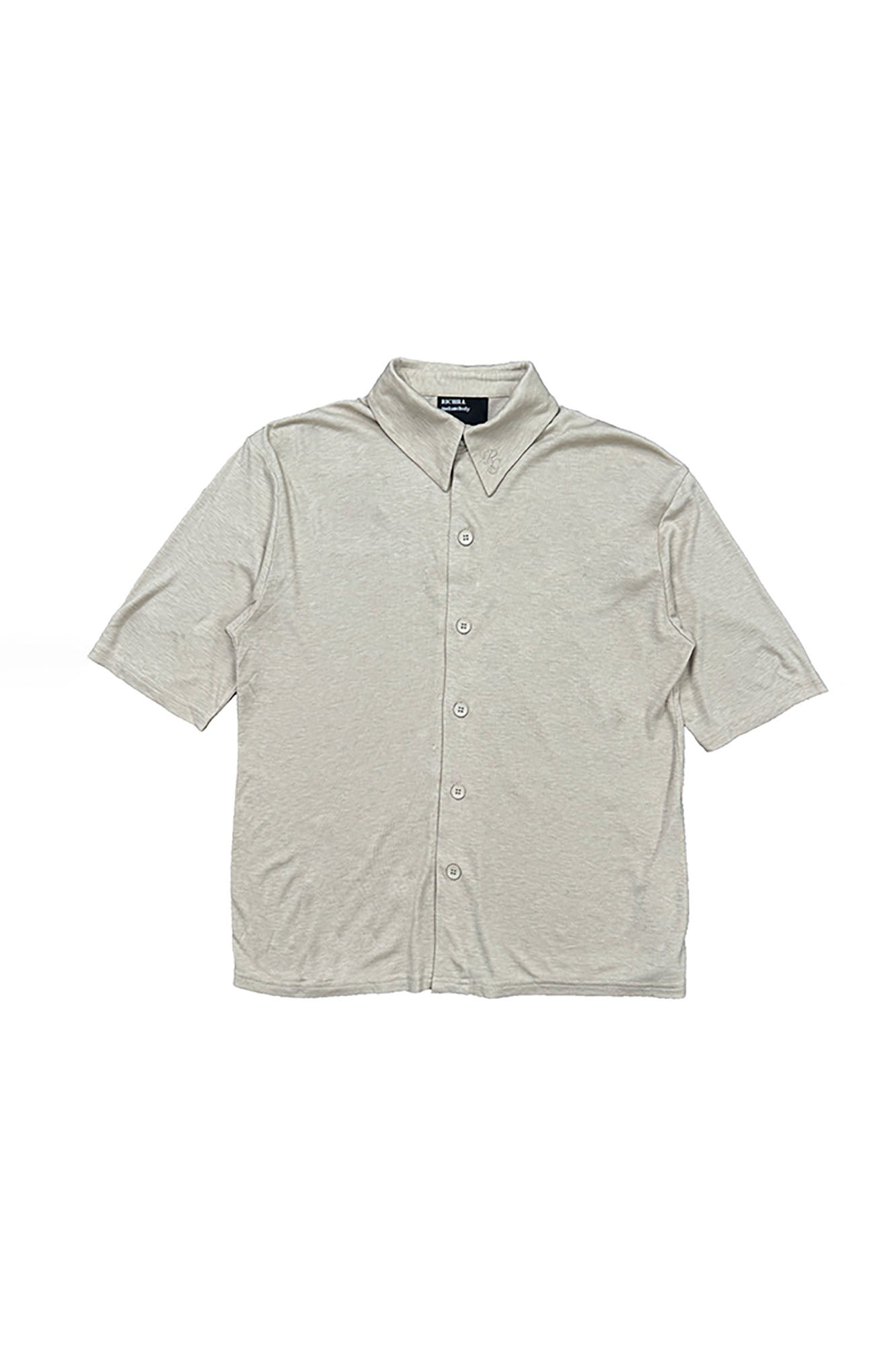 RICHILL Refined Acetate Button-Up Polo Half Shirt