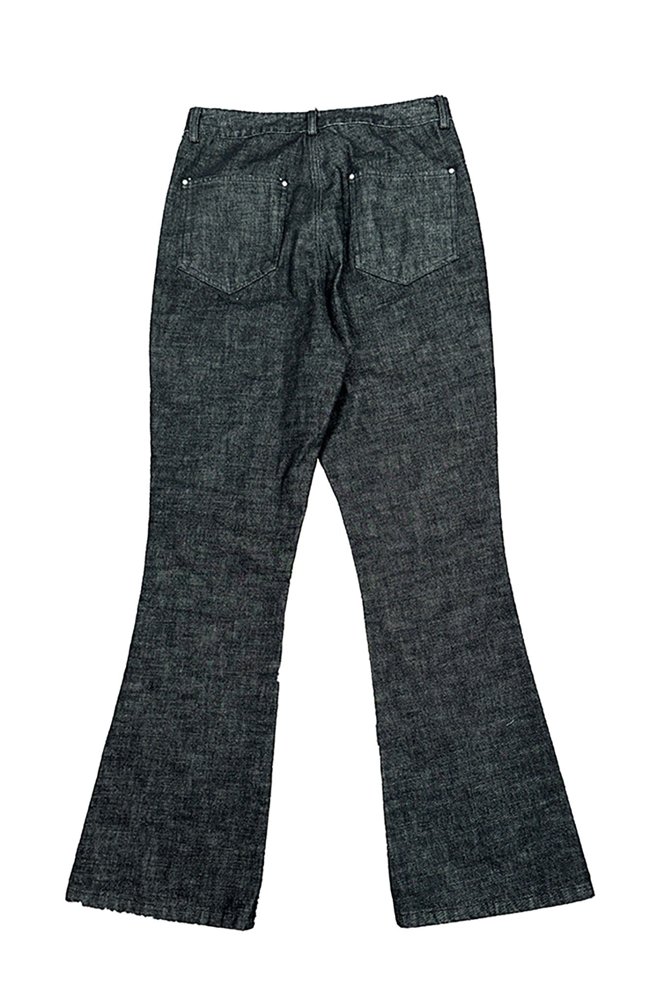 RICHILL Retro Flared Raw Denim Pants