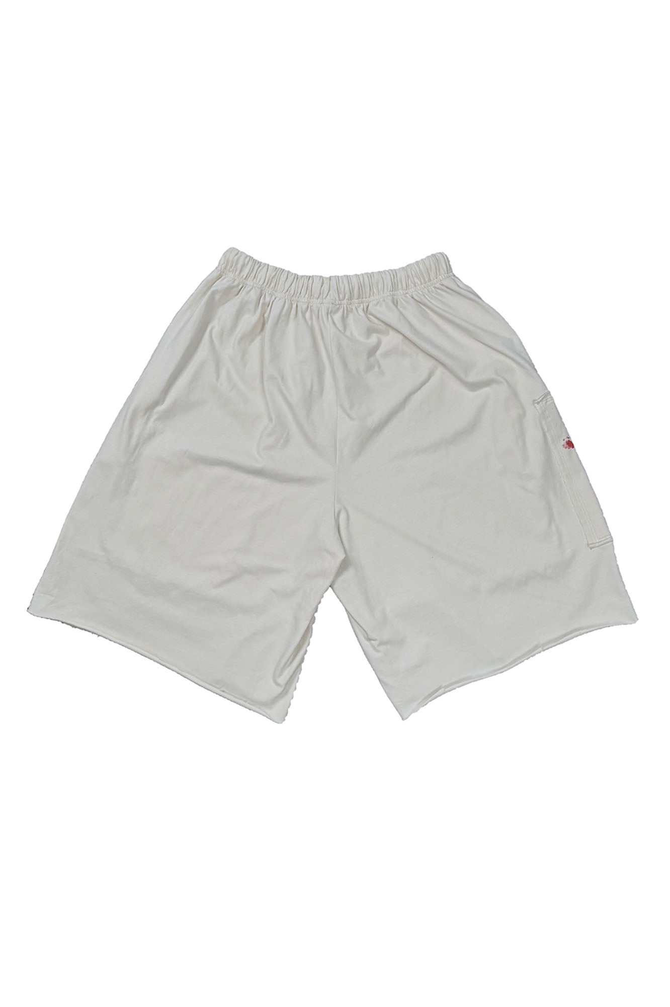 RICHILL Graphic Patchwork Raw Hem Drawstring Shorts