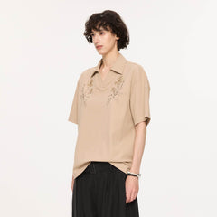 KREATE Daisy Embroidered Polo T-Shirt