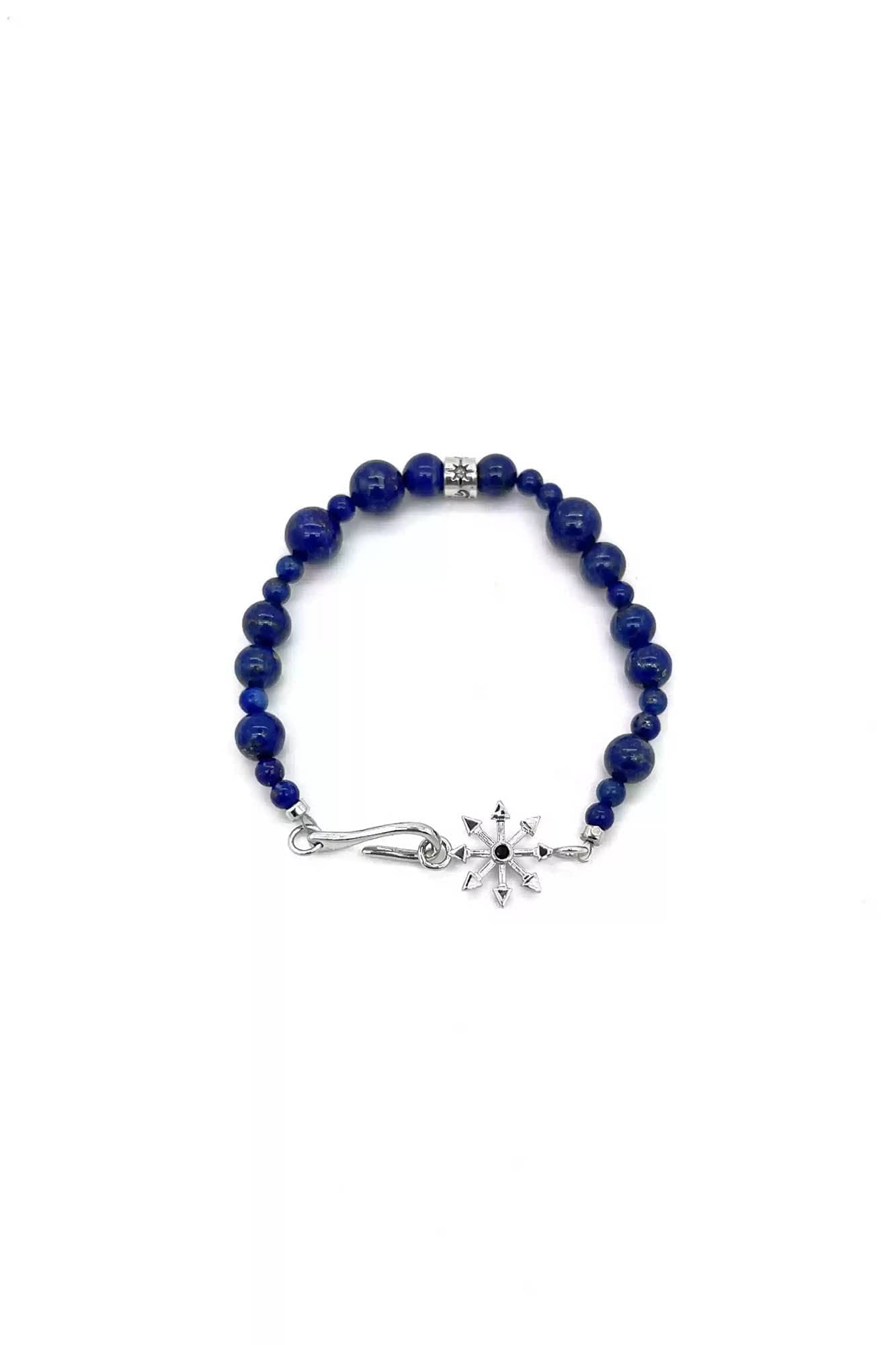SCHWARZGOLD Chaos Star Lapis Lazuli Beaded Bracelet
