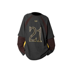 RELABEL No.21 Spliced Layered Long-Sleeve Tee