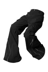 RELABEL Flared Multi-Zip Cargo Pants