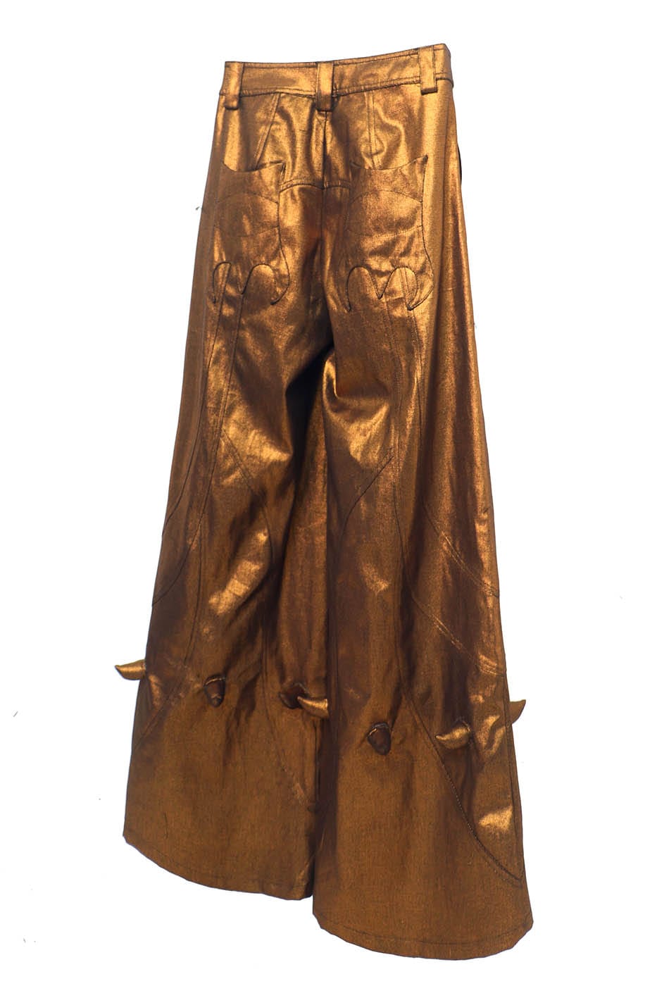 EMBRYO Metallic Devil Horned Wide-Leg Pants
