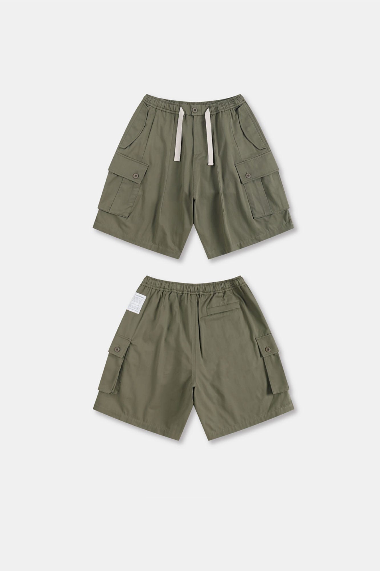 UNLIMITED MOTE Multi-Pocket Drawstring Cargo Shorts