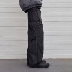 DND4DES Multi-Layered Stripes Deconstructed Jeans