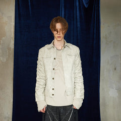 DND4DES Faux Leather Wrinkled Jacket