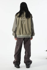 ERROR CODE ROBOT Pearl Embellished Paneled Varsity Jacket