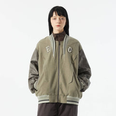 ERROR CODE ROBOT Pearl Embellished Paneled Varsity Jacket