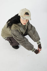 ERROR CODE ROBOT Pearl Embellished Paneled Varsity Jacket