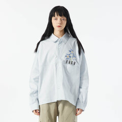 ERROR CODE ROBOT Botanical Embroidered Logo Shirt