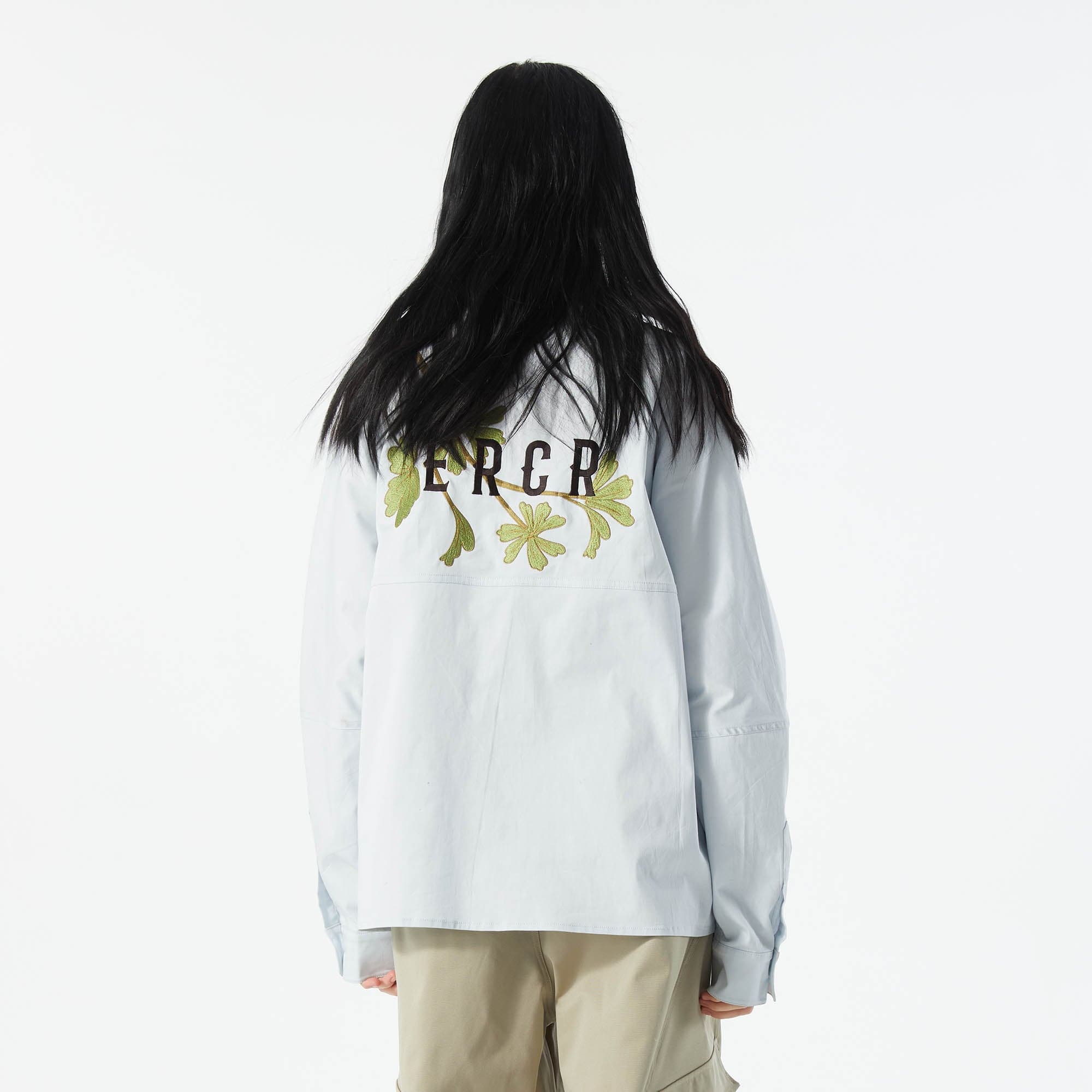 ERROR CODE ROBOT Botanical Embroidered Logo Shirt