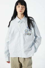 ERROR CODE ROBOT Botanical Embroidered Logo Shirt
