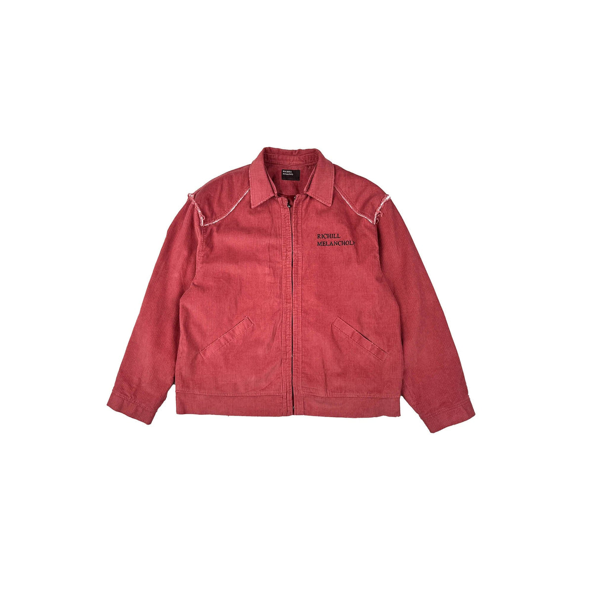 RICHILL Frayed Shoulder Corduroy Jacket