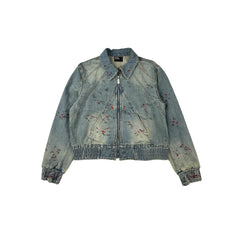 RICHILL Blood Deconstructed Cropped Denim Jacket