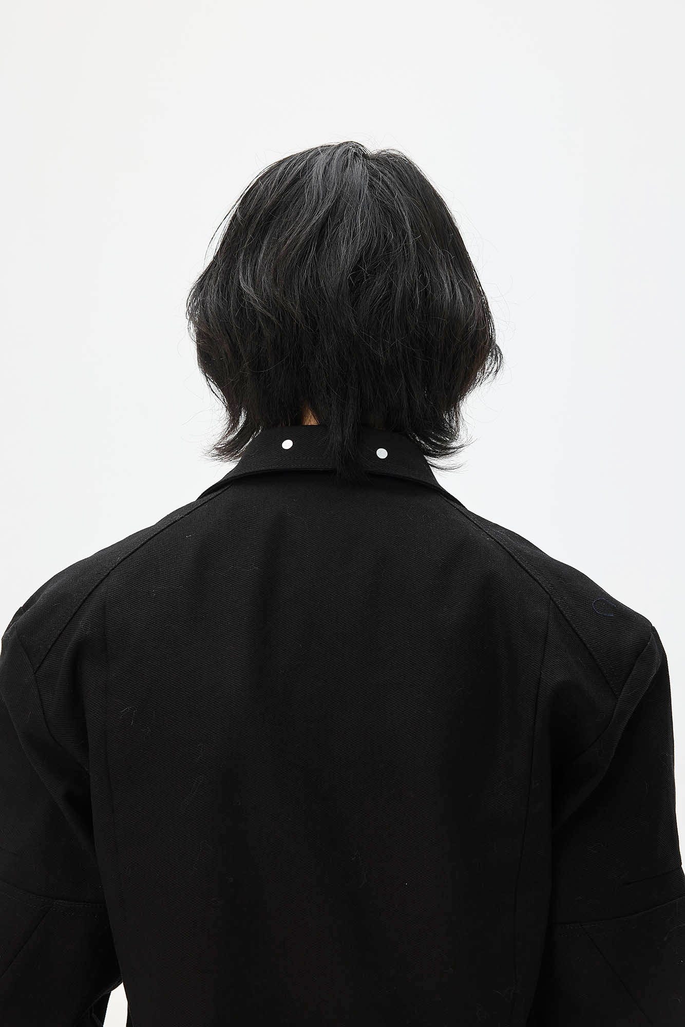 WHISTLEHUNTER Spliced Fringe-Zip Cinched-Waist Jacket