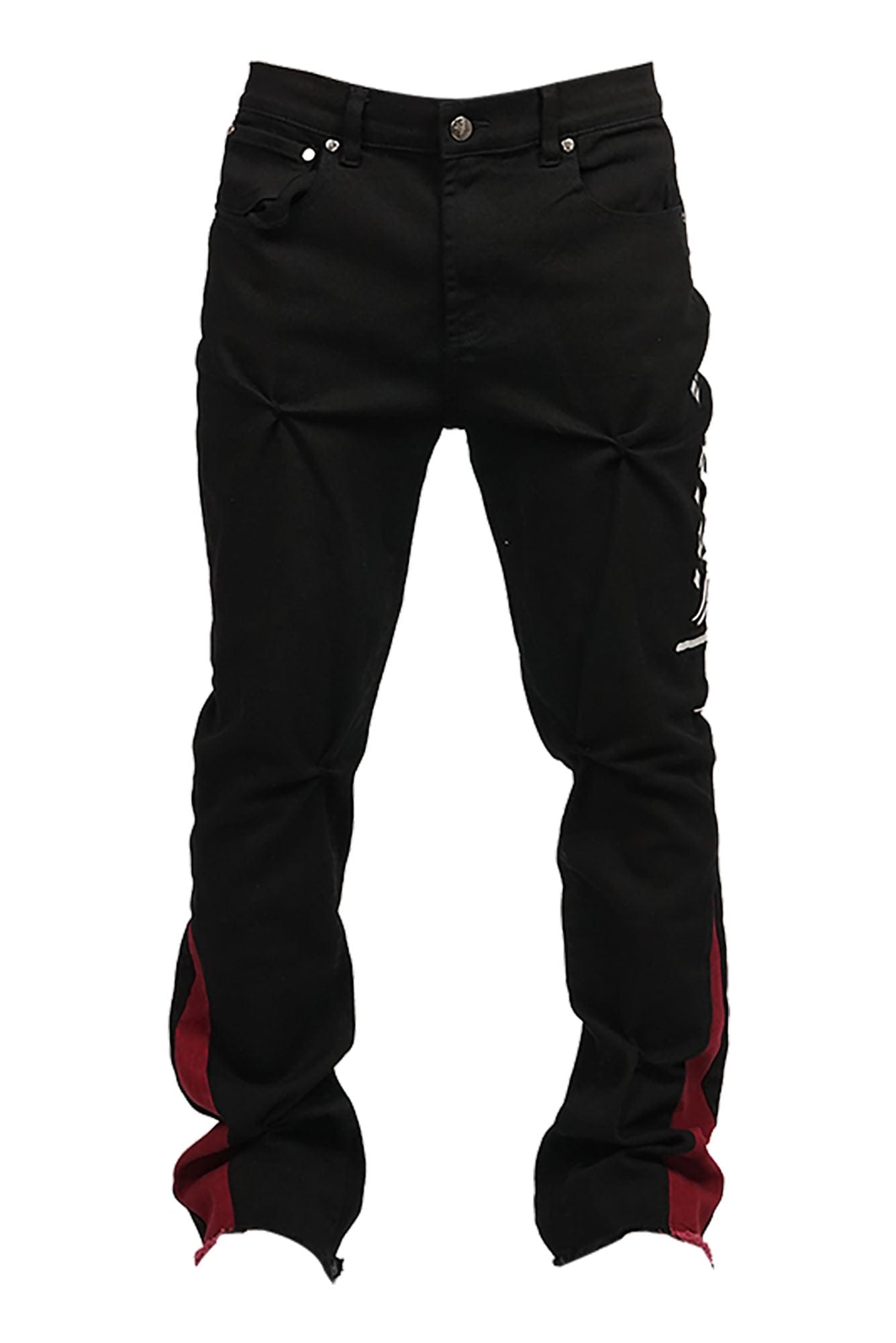 VINKID Arabic Script Crinkled Contrast Spliced Pants
