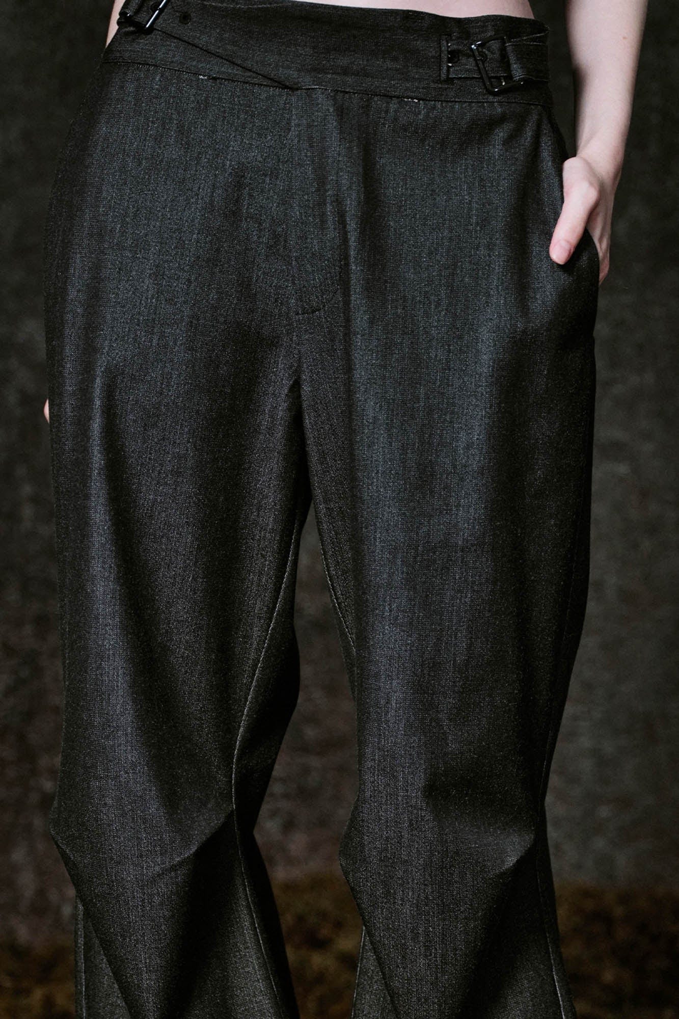 ILNya Nieternite Nifutur Mohair-Blended Crinkled Flared Trousers