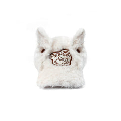 TWINBUTA Furry Ear Embroidered Cap White