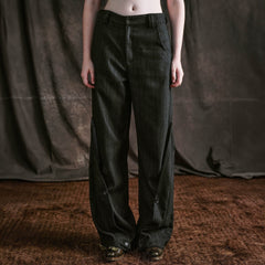 ILNya Nieternite Nifutur Striped Layered-Slit Wide-Leg Wool Trousers