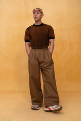 CLP Retro Pleated Wide-Leg Trousers