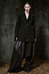 ILNya Nieternite Nifutur Shawl Lapel Asymmetric Front Wool Jacket