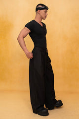 CLP Tucked Pleats Wide-Leg Trousers