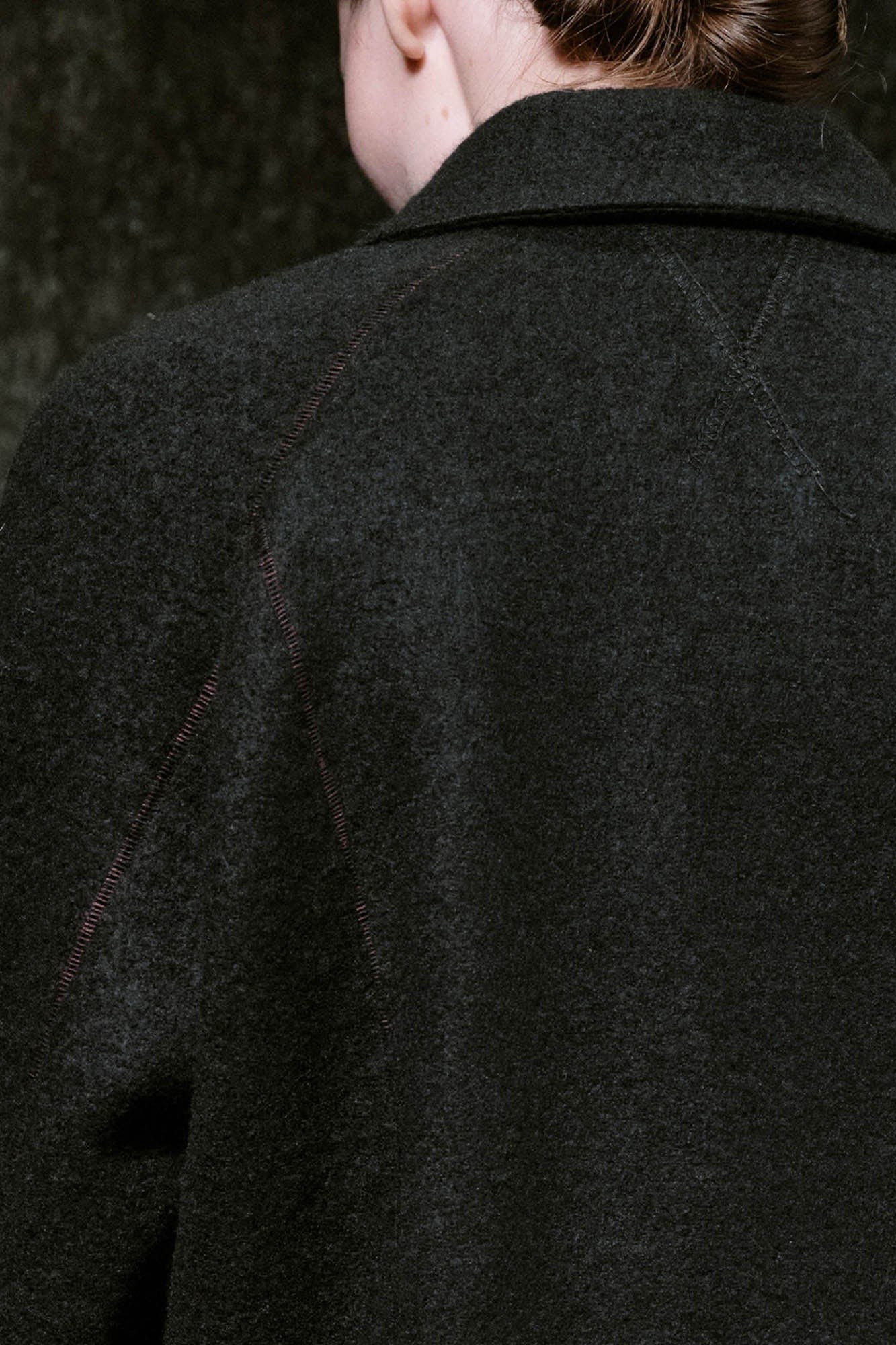 ILNya Nieternite Nifutur Shawl Lapel Asymmetric Front Wool Jacket