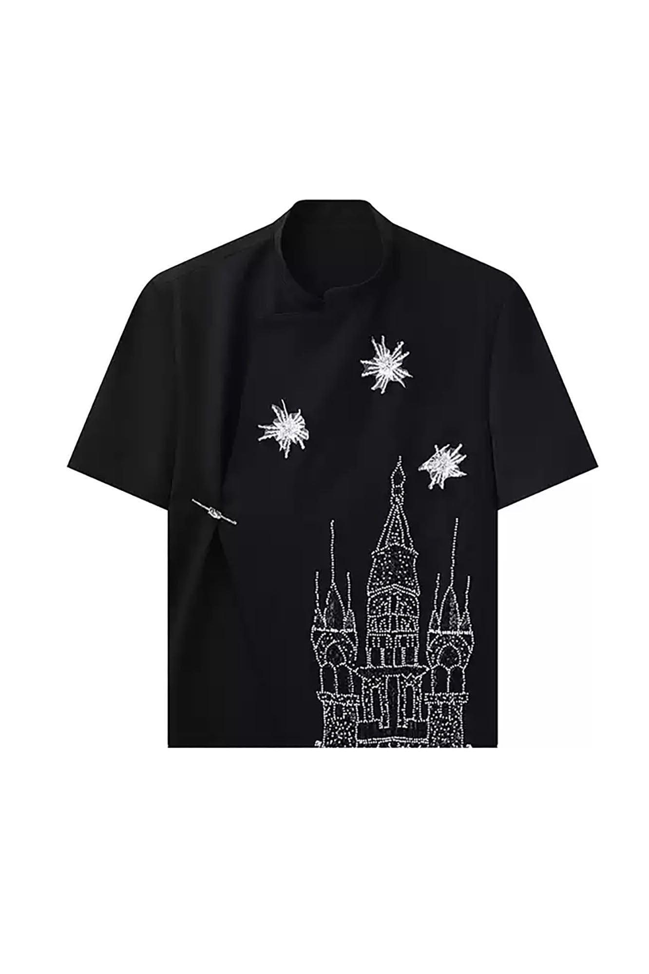 JIECHI Starry Castle Embellished  T-Shirt