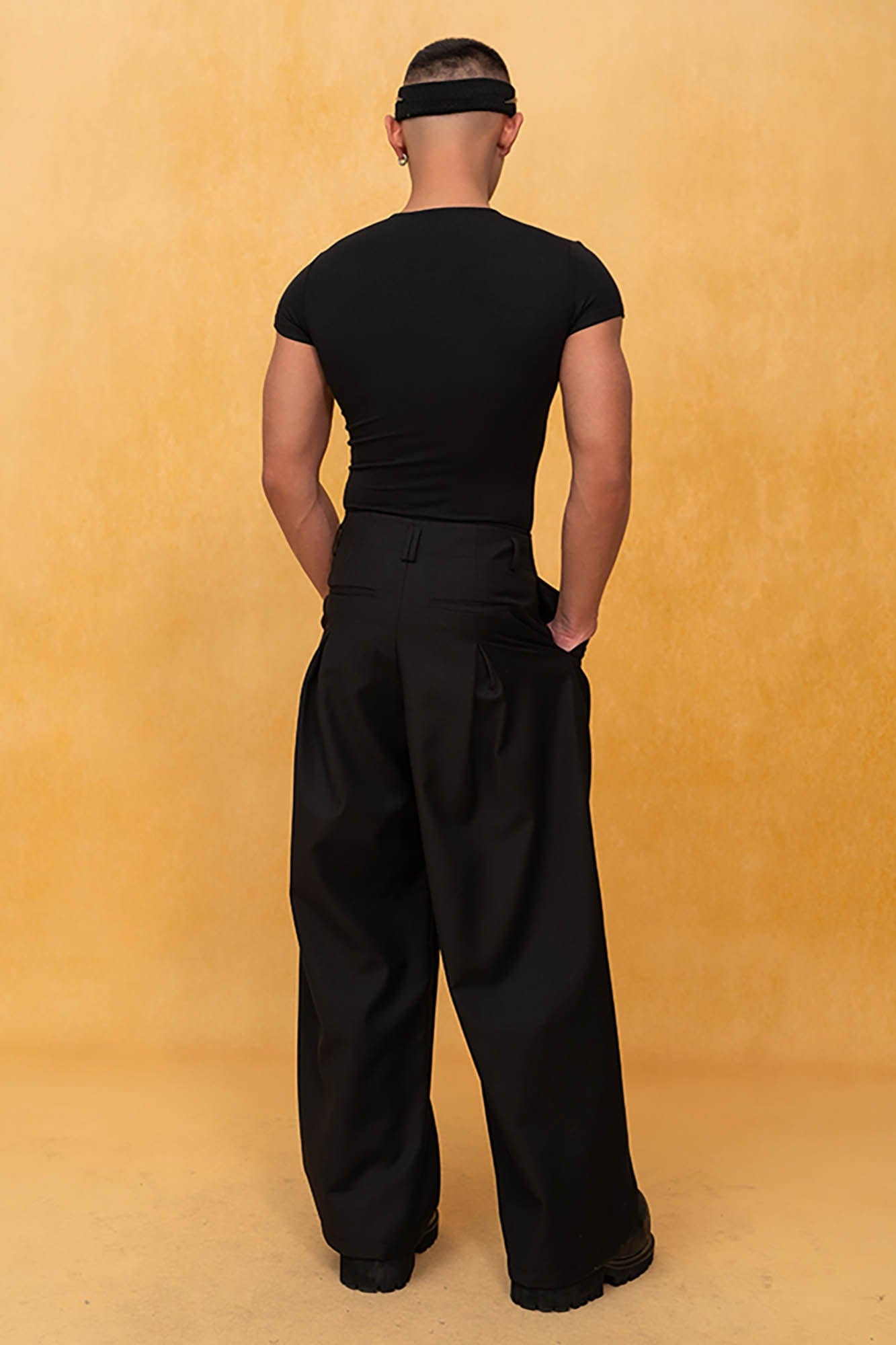 CLP Tucked Pleats Wide-Leg Trousers