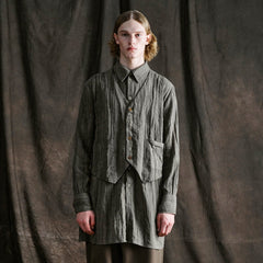 ILNya Nieternite Nifutur Crinkled Layered-Vest Long Shirt