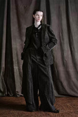 ILNya Nieternite Nifutur Distressed Corduroy Asymmetric Spliced Blazer