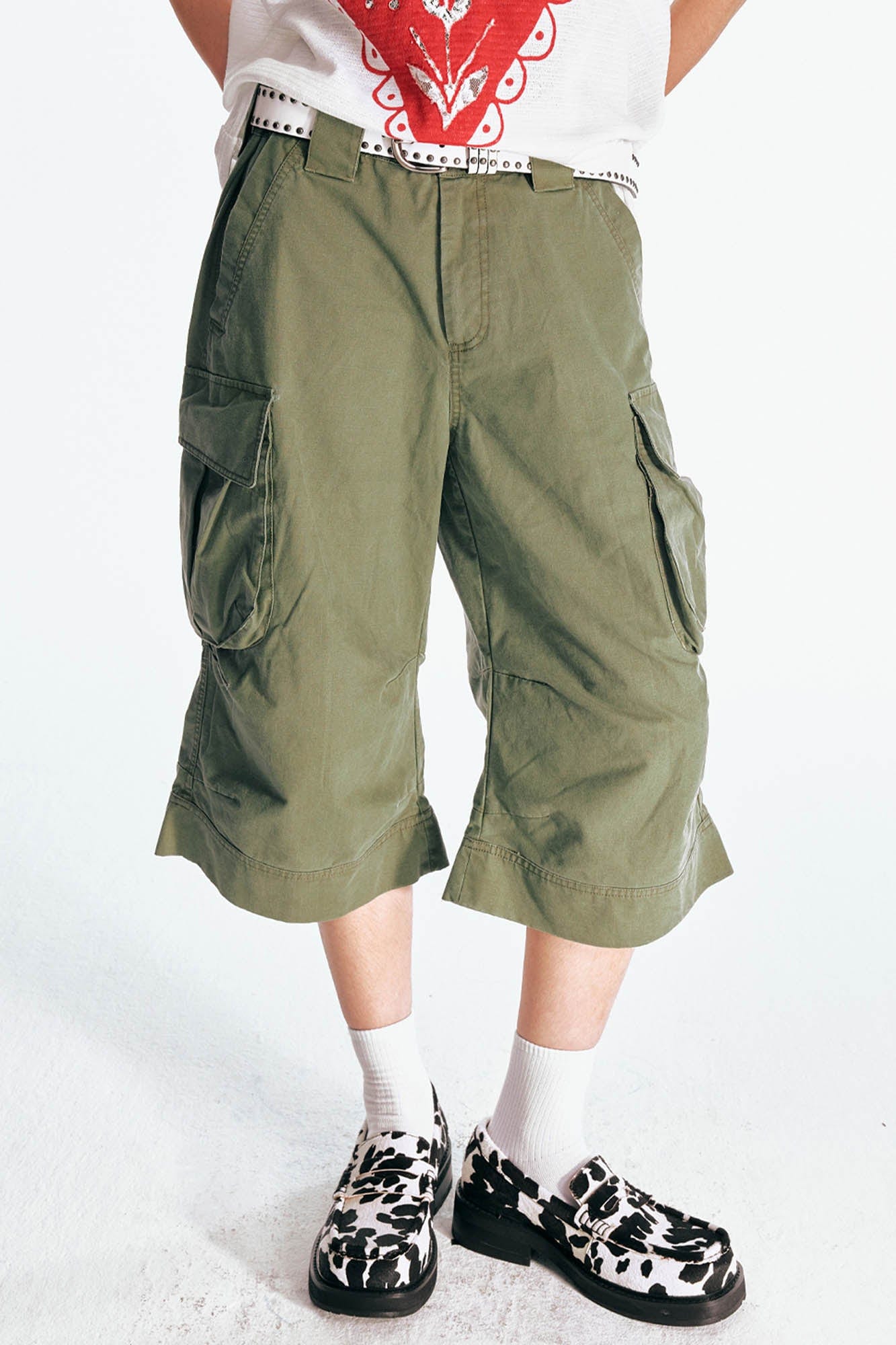 1997 POSTOFFICE Flare Hem Cargo Shorts
