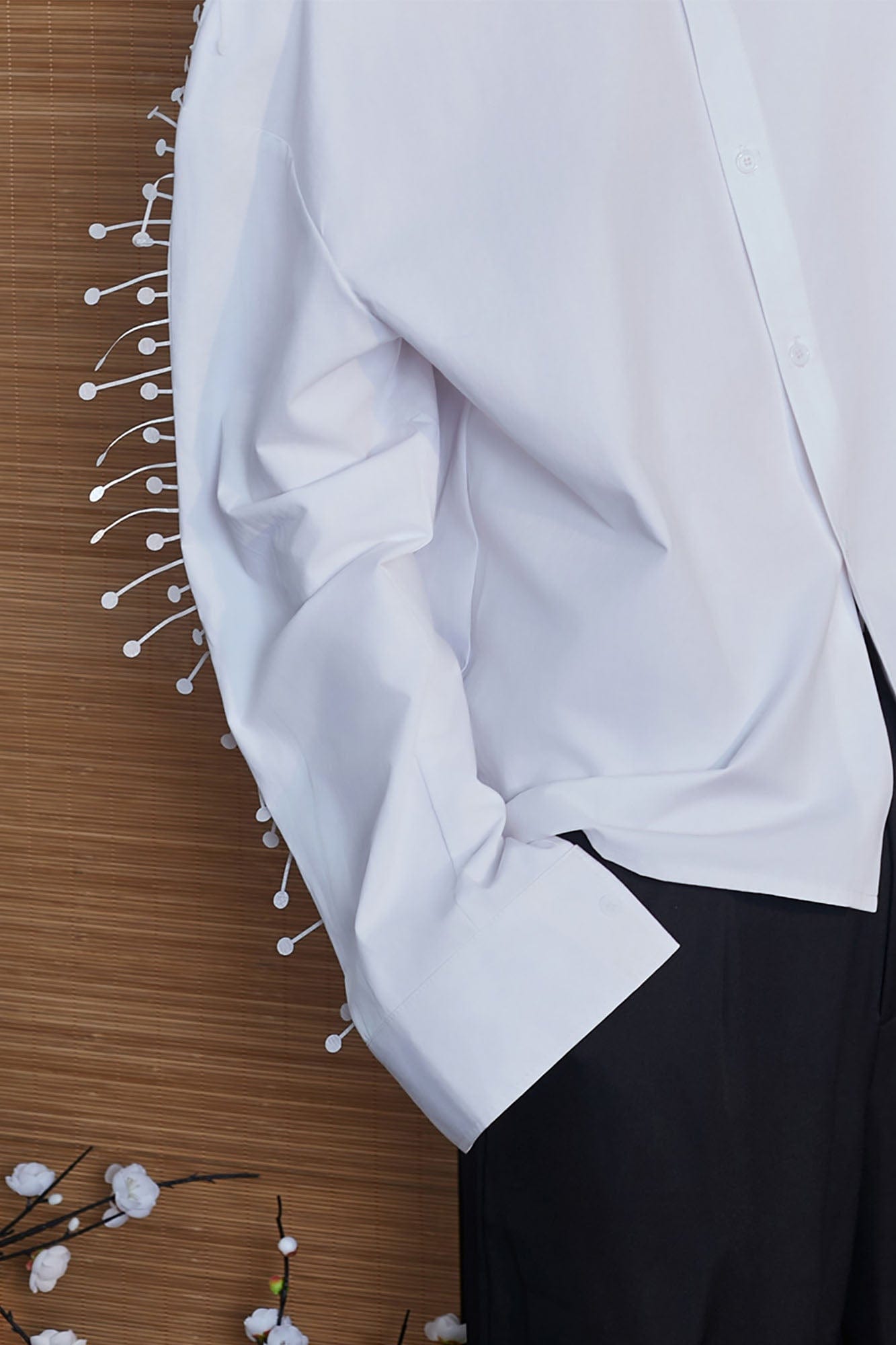JIECHI Spiked Embellished Oversized Shirt