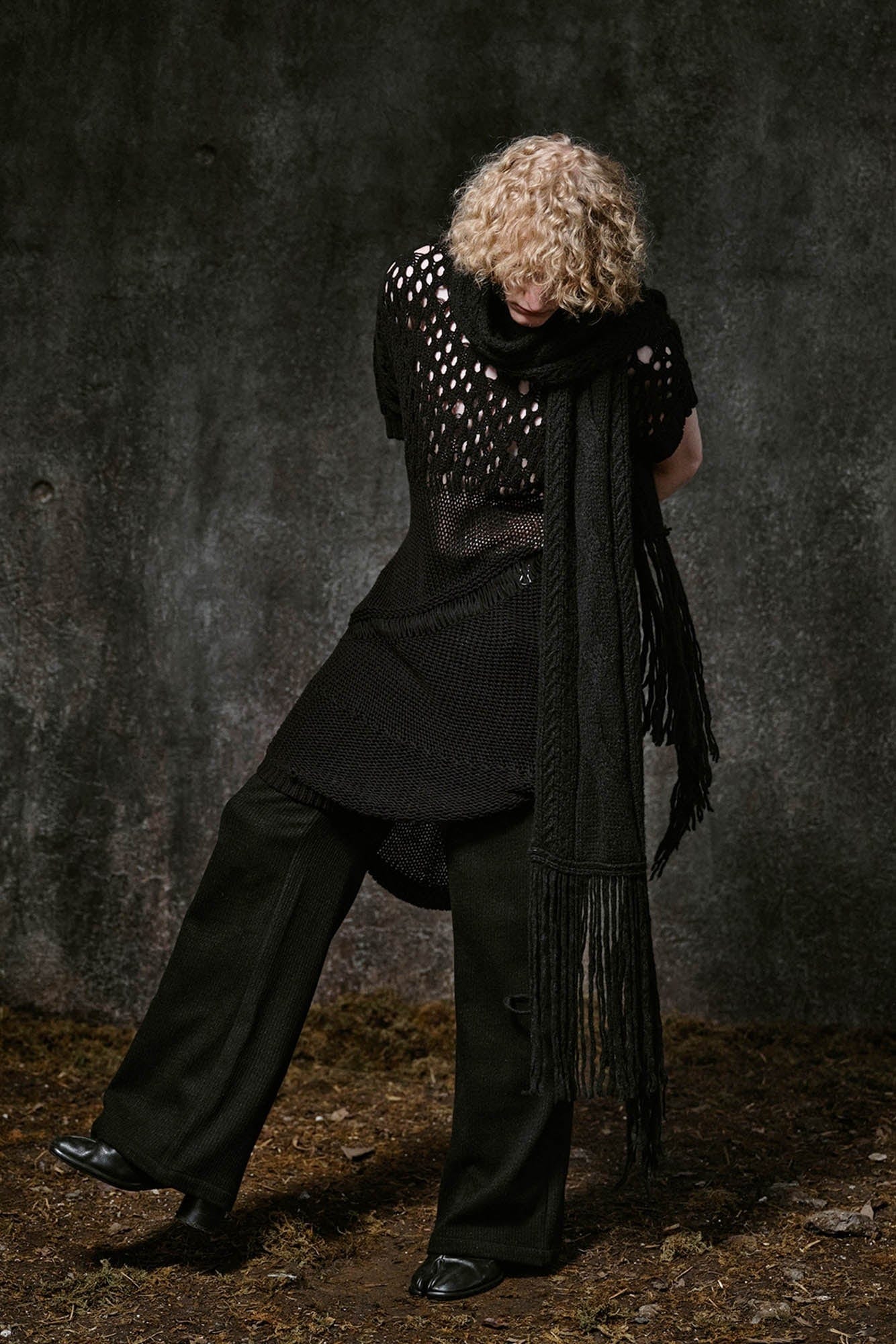 ILNya Nieternite Nifutur Side Button Pleated Wide-Leg Trousers