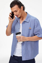 UMAMIISM Preppy Gingham Pocket Half Shirt