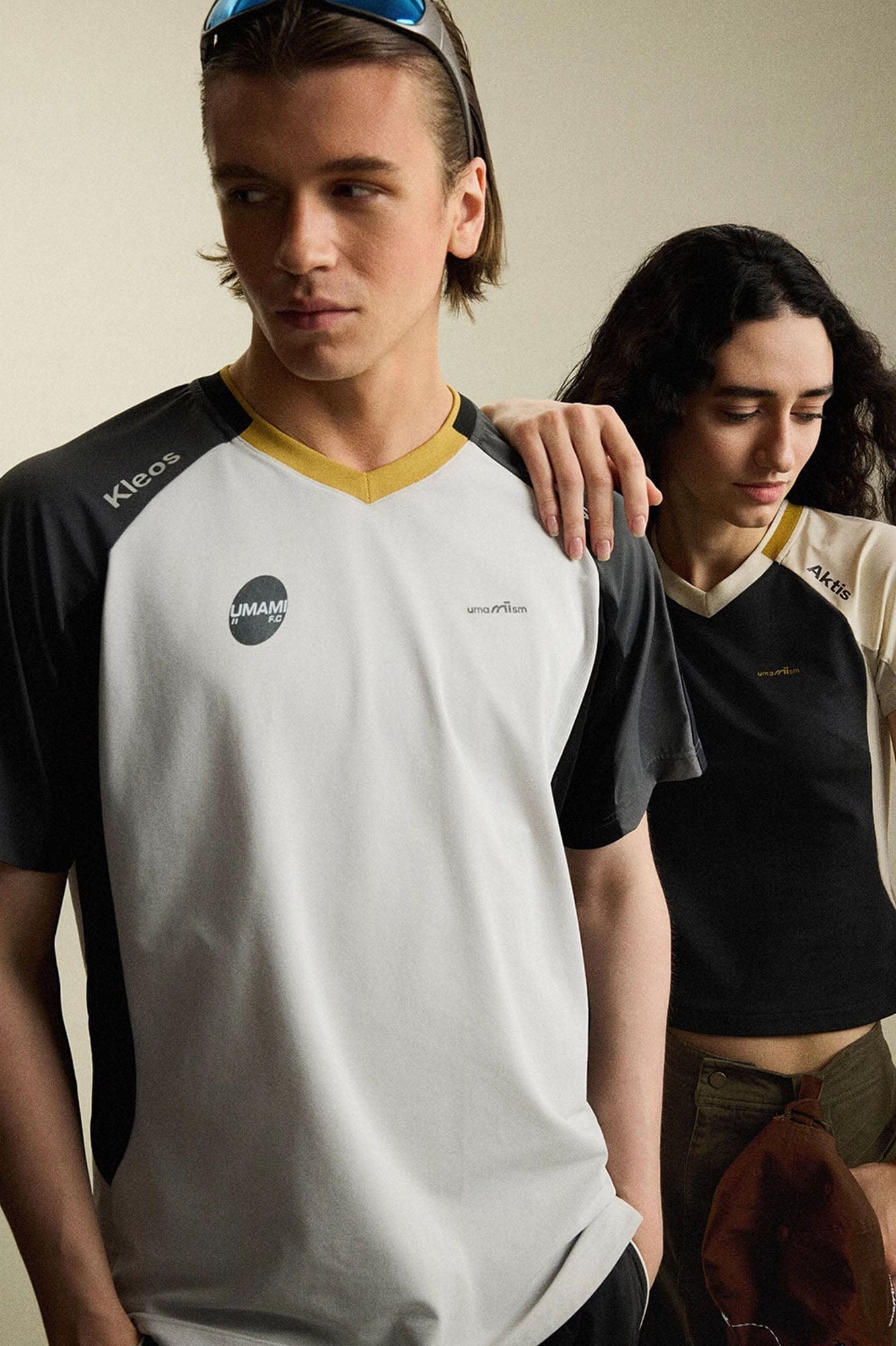 UMAMIISM Contrast Half-Zip Quick-Dry T-Shirt