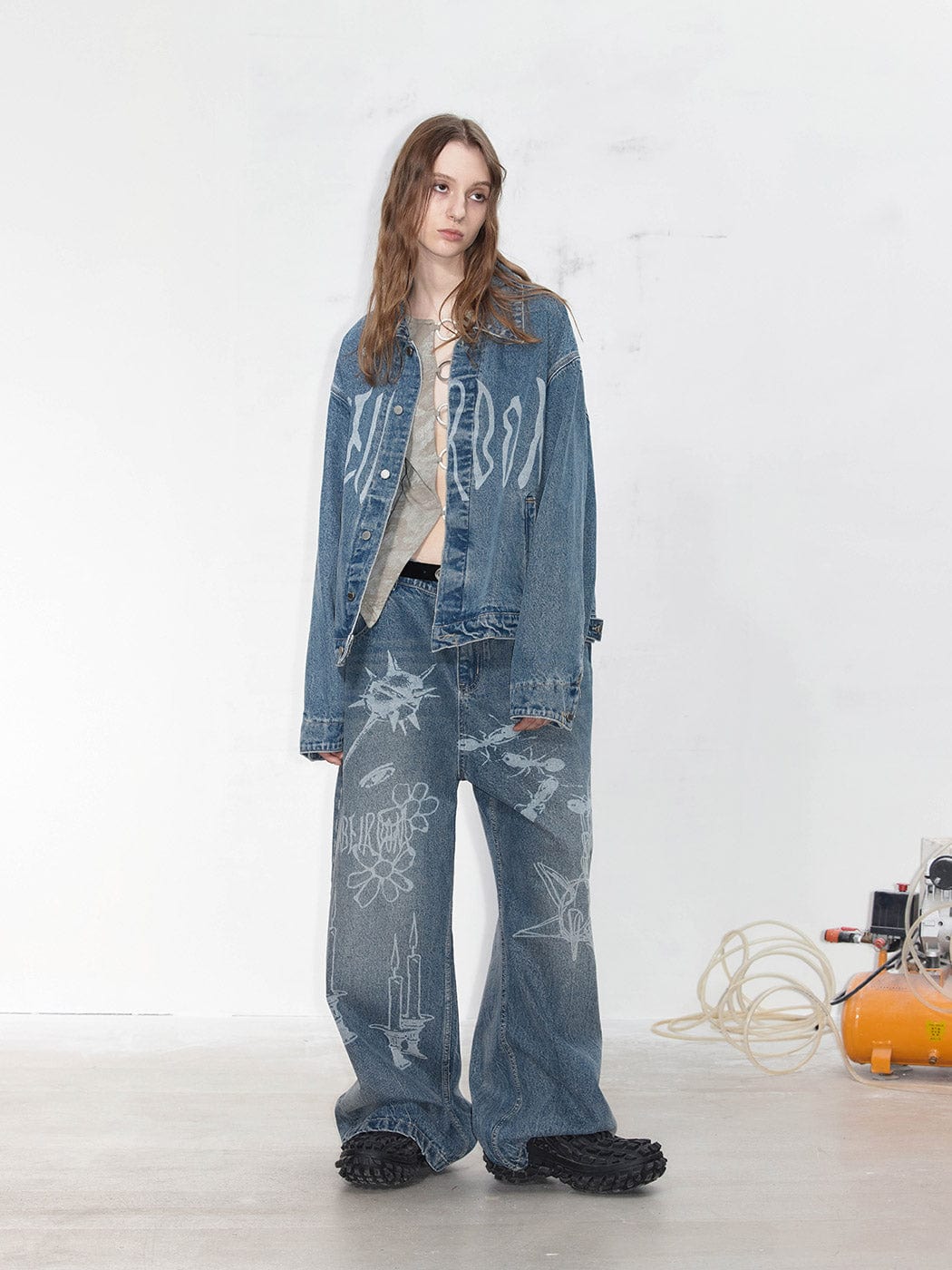 49PERCENT LABELROOM Laser Logo Denim Jacket