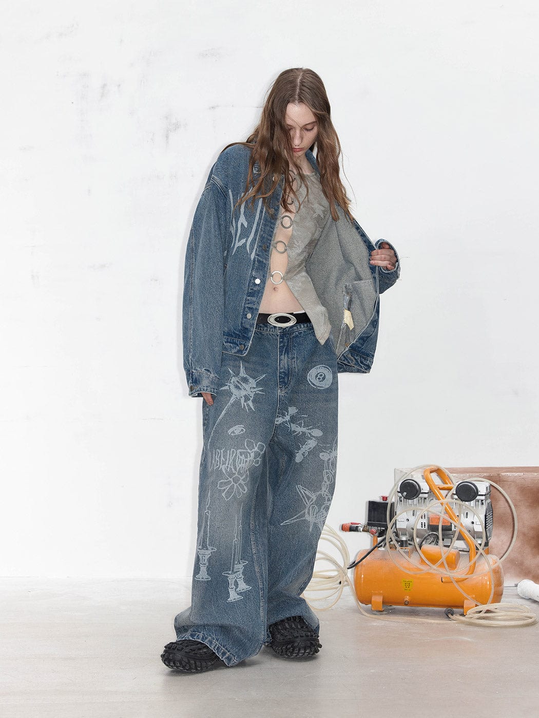49PERCENT LABELROOM Laser Logo Denim Jacket